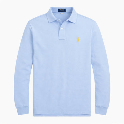 RL Mesh Long-Sleeve Polo Shirt