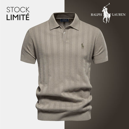 RL Men's Textured Knit Polo Shirt
