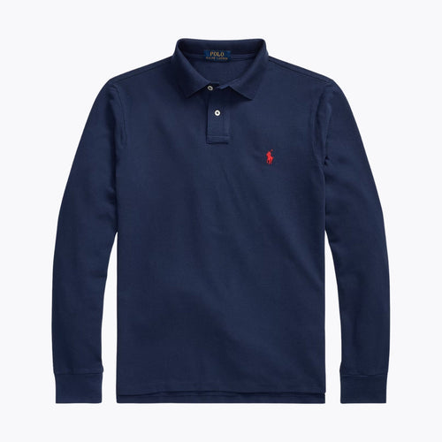 RL Mesh Long-Sleeve Polo Shirt