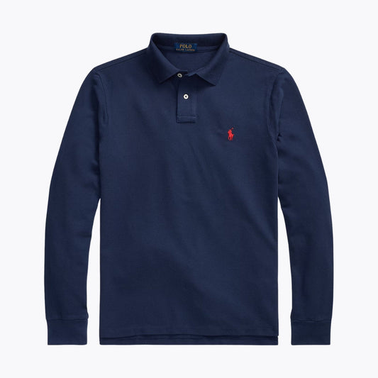 RL Mesh Long-Sleeve Polo Shirt